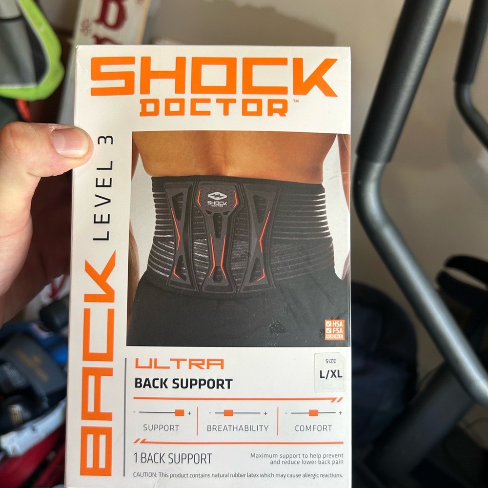 Shock Doctor Black Back Support Brand New Never Used.